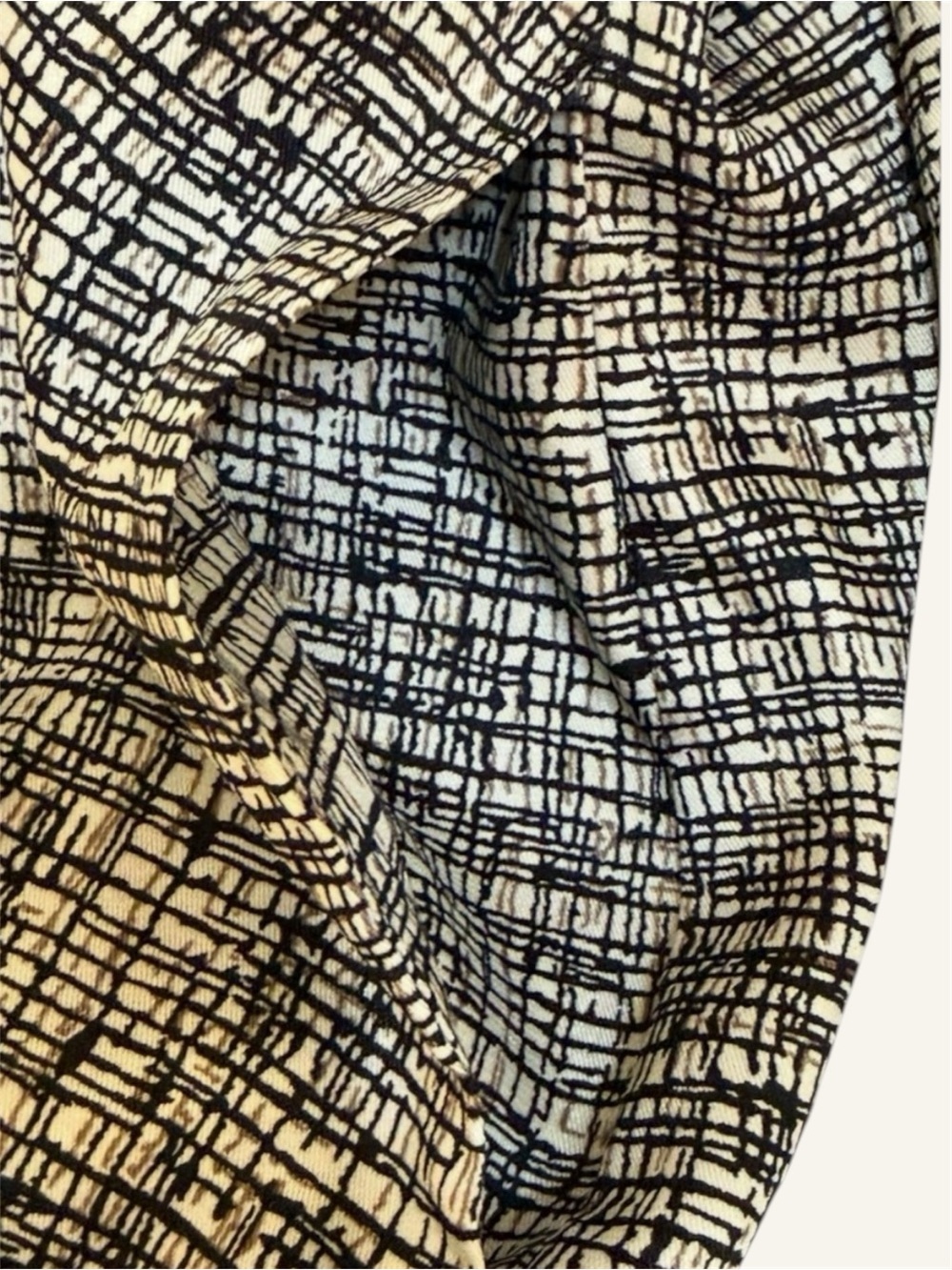 Banana Republic Satin Gray & Black Long Sleeve Geo Print Mini-Shirt Dress Size L - Picture 6 of 11